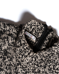 Yves Saint Laurent Fringed Salt and Pepper Cashmere Sweater
