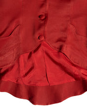 Load image into Gallery viewer, 1980s  Red Scalloped Edge Faust Blazer