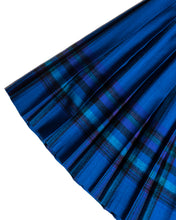 Load image into Gallery viewer, 70's Cobalt Blue Long Plaid Pendleton Pleated Skirt