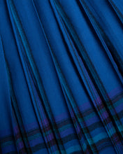 Load image into Gallery viewer, 70's Cobalt Blue Long Plaid Pendleton Pleated Skirt