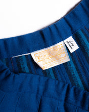 Load image into Gallery viewer, 70's Cobalt Blue Long Plaid Pendleton Pleated Skirt