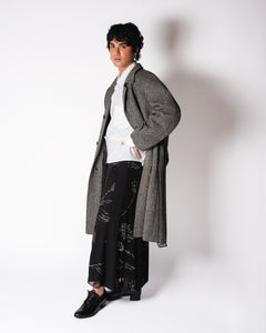 Paneled Script and Pinstripe Maxi Skirt y2k italy
