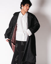 Load image into Gallery viewer, Paneled Script and Pinstripe Maxi Skirt y2k italy