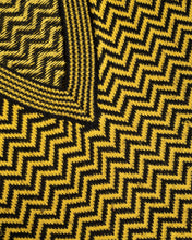 Load image into Gallery viewer, 80s Yellow and Black Chevron Knit Sweater Vest