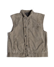 Load image into Gallery viewer, 80s Olive Khaki Cotton Vest with Snaps