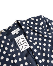 Load image into Gallery viewer, Navy and White Polka Dot Rayon Short  Suit