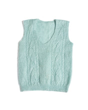Load image into Gallery viewer, 60s Robins Egg Blue Mohair Knit Vest