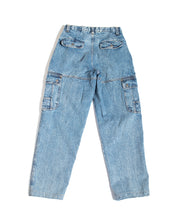 Load image into Gallery viewer, L&#39;homme 1980s Stone Wash Cargo Jeans w 30