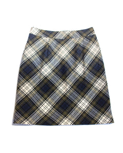 90s Plaid Wool Miniskirt by LLbean