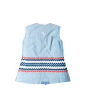 Load image into Gallery viewer, 70s Blue Zig Zag Vest