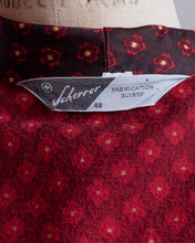 Load image into Gallery viewer, 1960's Red and Brown Patterned Satin Robe