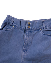 Load image into Gallery viewer, 90s High-Waisted Periwinkle Blue  90s Washed  Denim Shorts by Gitano