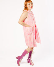 Load image into Gallery viewer, 1960s mini pink peignoir smock top