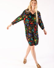 Load image into Gallery viewer, 1980s Abstract Beaded Dress
