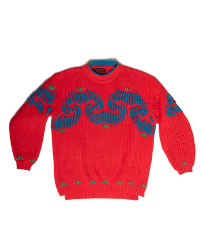 1980s Esprit Red Cotton Knit Sweater