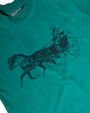 Load image into Gallery viewer, 1980s Teal Horse &amp; Buggy Tee Shirt