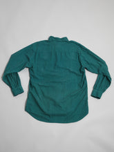 Load image into Gallery viewer, 1990’s Teal and Black Stripe Button Down Flannel
