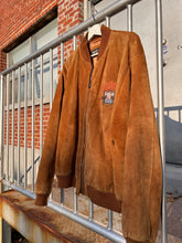 Load image into Gallery viewer, 1980's Naf Naf Brown Leather Bomber Jacket