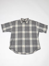 Load image into Gallery viewer, 1990's D1or Grey Plaid Short Sleeve Shirt