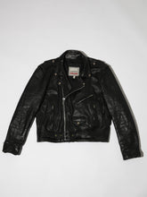 Load image into Gallery viewer, 1990's Black Leather Biker Jacket