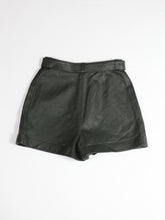 Load image into Gallery viewer, 1980's Forrest Green Leather Shorts