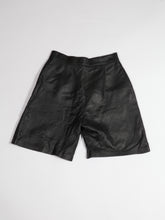 Load image into Gallery viewer, 1990's Black Leather Shorts