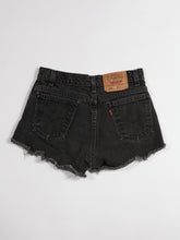 Load image into Gallery viewer, 1990's Levi's Orange Tab Black Torn Jean Cutoff Shorts