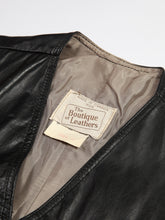 Load image into Gallery viewer, 1970's Black Leather Vest