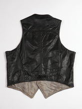 Load image into Gallery viewer, 1970's Black Leather Vest