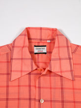 Load image into Gallery viewer, 1960's Salmon Plaid Button Up Short Sleeve