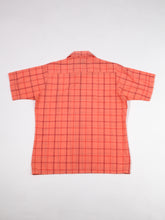 Load image into Gallery viewer, 1960's Salmon Plaid Button Up Short Sleeve