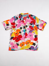 Load image into Gallery viewer, 1980's Tropical Floral Print Button Up Top