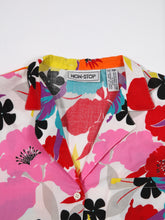 Load image into Gallery viewer, 1980's Tropical Floral Print Button Up Top
