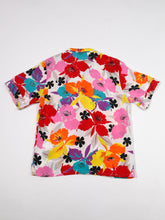Load image into Gallery viewer, 1980's Tropical Floral Print Button Up Top