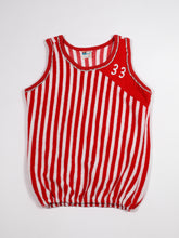 Load image into Gallery viewer, 1970's Red and White Stripe Terrycloth Jersey Tank