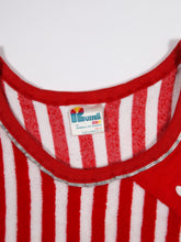 Load image into Gallery viewer, 1970's Red and White Stripe Terrycloth Jersey Tank