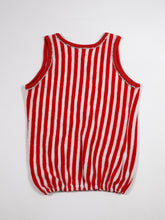 Load image into Gallery viewer, 1970's Red and White Stripe Terrycloth Jersey Tank