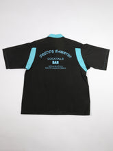 Load image into Gallery viewer, 1990's "Butch" Black and Turquoise Bowling Tee