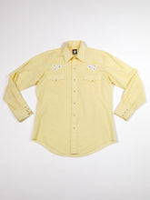 Load image into Gallery viewer, 1970's Butter Yellow Western Button Up