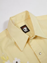 Load image into Gallery viewer, 1970's Butter Yellow Western Button Up