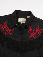 Load image into Gallery viewer, 1990's Roper Black Fringe Button Up Western Shirt