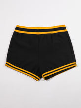 Load image into Gallery viewer, 1980's Black and Yellow Wrestling Shorts
