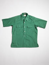 Load image into Gallery viewer, 1970's Green Button Up Short Sleeve Work Shirt