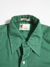 Load image into Gallery viewer, 1970's Green Button Up Short Sleeve Work Shirt