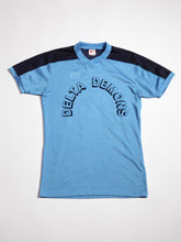 Load image into Gallery viewer, 1970's Delta Demons Blue Baseball Tee