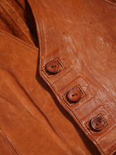 Load image into Gallery viewer, 1960's Chestnut Brown Leather Vest