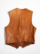 Load image into Gallery viewer, 1960's Chestnut Brown Leather Vest