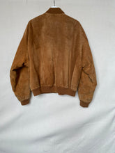 Load image into Gallery viewer, 1980's Naf Naf Brown Leather Bomber Jacket