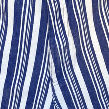 Load image into Gallery viewer, Navy and White Striped Denim Shorts w 26/27
