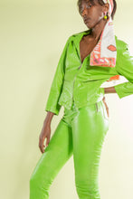 Load image into Gallery viewer, Unbelievable Lime Green Leather Pant Suit